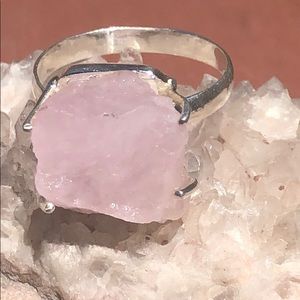 BOUTIQUE MORGANITE 925 STERLING SILVER RING, SZ8.5